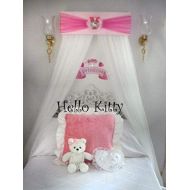 Hello Kitty Disney Princess Bed Canopy for Bedroom Pink Hot pink Crib Nursery on SALE from So Zoey Boutique