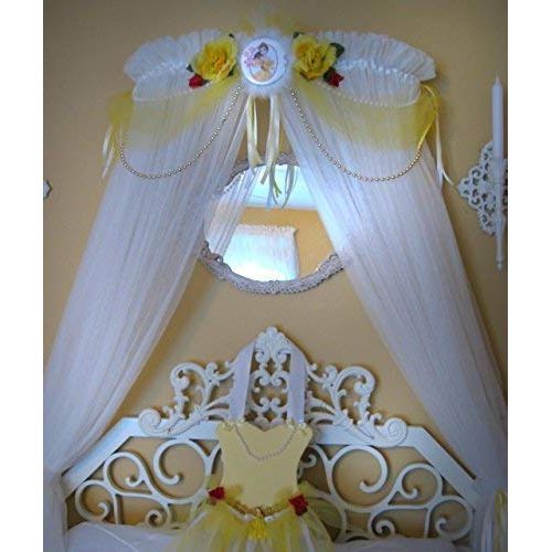  So Zoey Boutique Disney Beauty and the Beast Belle Princess Bed Canopy for Bedroom Crib Nursery