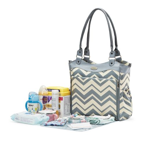  SoHo Designs SoHo Diaper Bag Louvre 9 Pieces Nappy Tote Multifunction Bag for Baby mom dad Stylish Insulated...