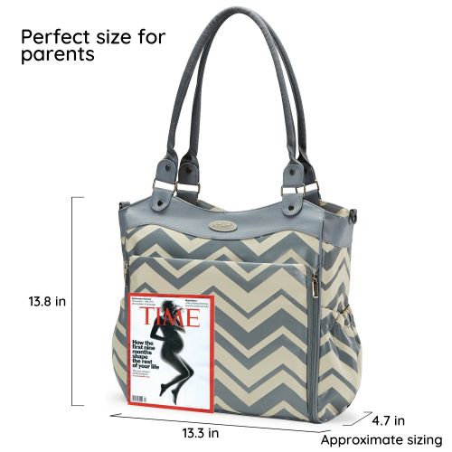  SoHo Designs SoHo Diaper Bag Louvre 9 Pieces Nappy Tote Multifunction Bag for Baby mom dad Stylish Insulated...