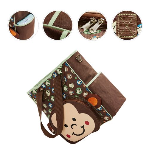  SoHo Designs SoHo Diaper Bag Franky Monkey 10 Pieces Nappy Tote Travel Bag for Baby mom dad Stylish...