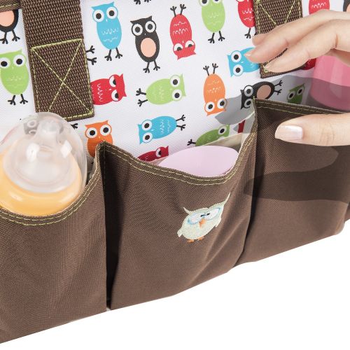  SoHo Designs SoHo Canvas Diaper Tote Bag 7pc, Brown Owls