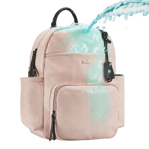  SoHo Designs SoHo Collections Jackson Vegan Leather Baby Diaper Bag Backpack with Changing pad Diaper Bag...