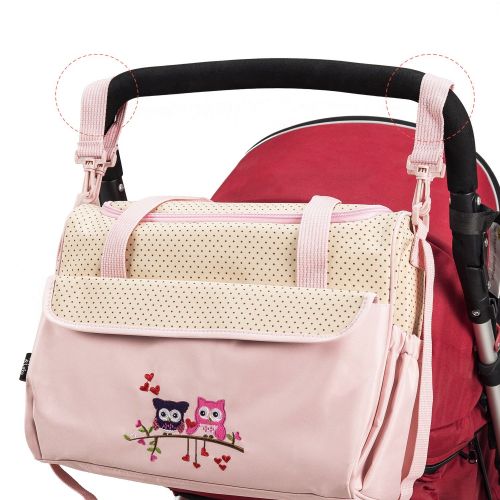  SoHo Designs SOHO Collections Diaper Bag Set (Lavender with Elephant), 10 Pieces