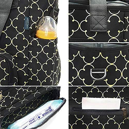  SoHo Designs SoHo diaper bag Grand Central Station 7 pieces set nappy tote bag large capacity for baby mom dad...