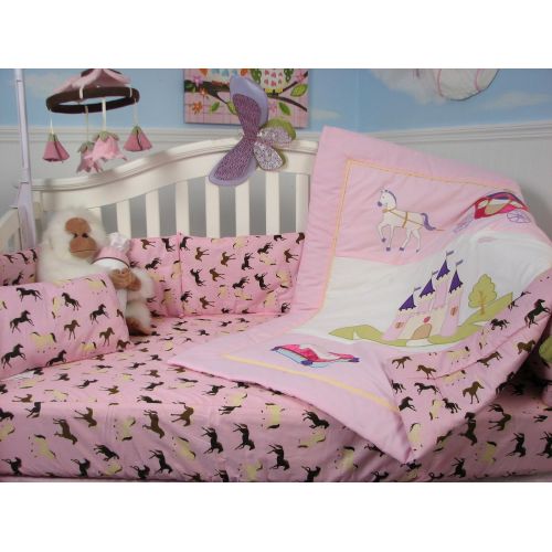  SoHo Designs SoHo Baby Crib Reversible Bedding 10Pc Set, Princess