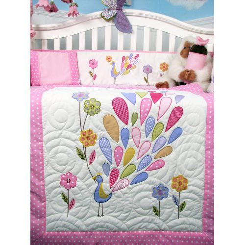  SoHo Designs SoHo Baby Crib Bedding 9 Piece Set, Peacock