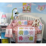 SoHo Designs SOHO Elephant Flutter Crib Nursery Bedding Set 14 pcs