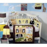 SoHo Designs SoHo 1234 Jungle Friends Baby Crib Nursery Bedding Set 13 pcs Included Diaper Bag with Changing Pad...