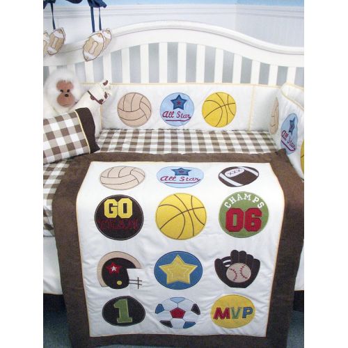  SoHo Designs SoHo Baby Crib Bedding 10Pc Set, Athlete