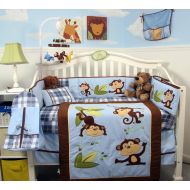 SoHo Designs SoHo Baby Crib Bedding 10Pc, Playful Monkey