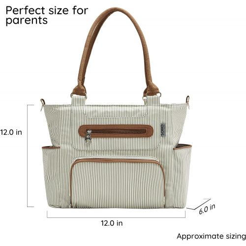  [아마존베스트]SoHo Designs SoHo Grand Central Station Diaper Bag 7Pc, Striped