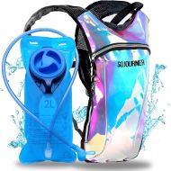 SoJourner Bags Sojourner Hydration Pack Backpack - 2L Water Bladder Included for Festivals, Raves, Hiking, Biking, Climbing, Running and More