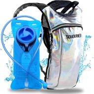 SoJourner Bags Sojourner Hydration Pack Backpack - 2L Water Bladder Included for Festivals, Raves, Hiking, Biking, Climbing, Running and More