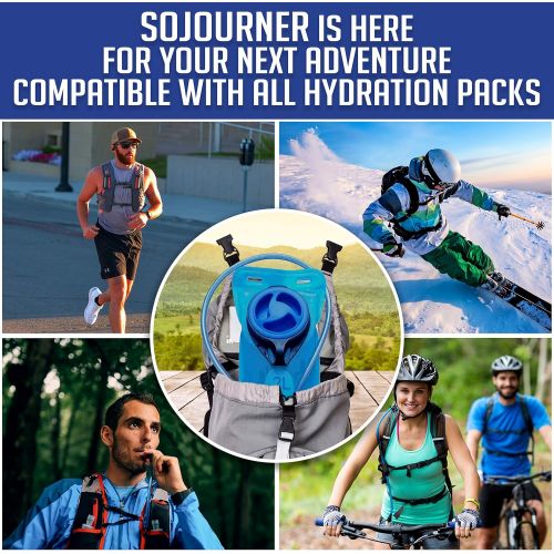  SoJourner Bags Sojourner Hydration Pack Backpack Bladder - 2L Water Bladder Included for Festivals, Raves, Hiking, Biking, Climbing, Running and More