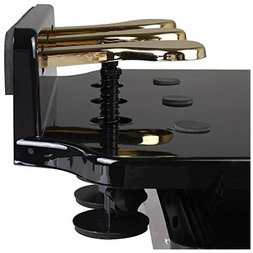  Soarun Adjustable Piano Pedal Extender Bench for Kids, Design with 3 Pedal (Black)