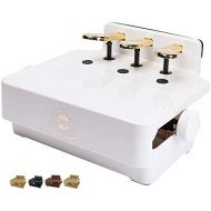 Soarun Adjustable Piano Pedal Extender Bench for Kids (White)