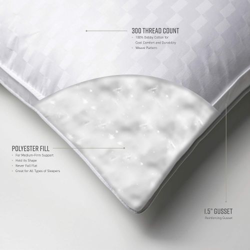  Sobel Westex Sobella: Best Side Sleeper Pillow - Hotel & Resort Quality Pillows - Polyester Fill with 100% Premium Cotton - Hypoallergenic Pillow that Maintains Shape (King Size Pillow)