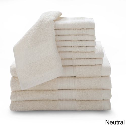  Sobel At Home 100% Ring-spun Cotton Luxury 12-Piece Towel Set Collection with Bath Sheets, Avocado