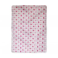 Sobilar Heart Baby Girl Blanket - Valentines Day Girl Gift - Personalized Baby Blanket - Swaddle Receiving Blanket