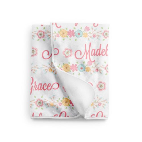  Sobilar Personalized Baby Blanket Monogram Swaddle Receiving Blanket Custom Blanket Monogrammed Name