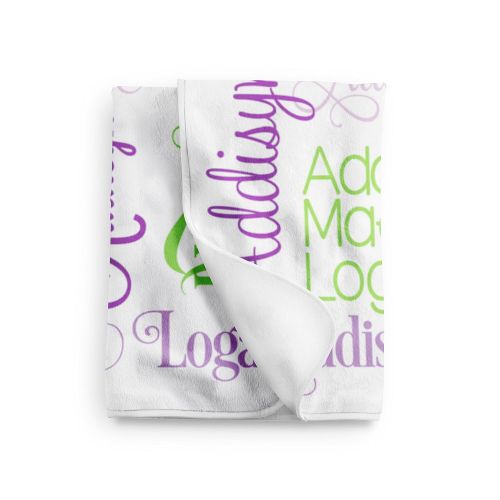  Sobilar Personalized Baby Blanket Monogram Swaddle Receiving Blanket Custom Blanket Monogrammed Name