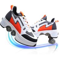 Sock Roller Shoes for Kids Deformation Roller Skates for Women/Girls Invisible Pop Out Wheel Skating Shoes for Boys/Men Hiking Shoes Unisex