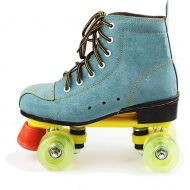 [아마존베스트]Sock Classic Quad Artistic Roller Skates for Adult and Youth Suede Leather Shoes for Indoor and Outdoor