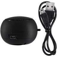 [아마존베스트]Socobeta Mini Portable Speaker Loud Travel Built-in Battery with USB Charging Cable 3.5 mm for Mobile Phone MP3 PC (Black)