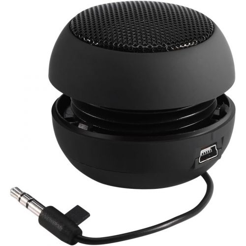  [아마존베스트]Socobeta Mini Portable Speaker Loud Travel Built-in Battery with USB Charging Cable 3.5 mm for Mobile Phone MP3 PC (Black)