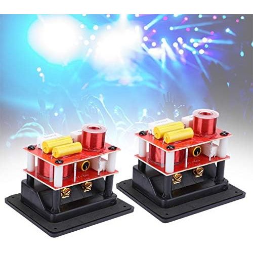  Socobeta Divider 2 Pieces HiFi Audio Crossover Tweeter Bass 2 Way Speaker Frequency Splitter Accessories