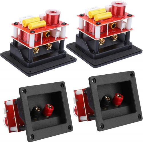  Socobeta Divider 2 Pieces HiFi Audio Crossover Tweeter Bass 2 Way Speaker Frequency Splitter Accessories