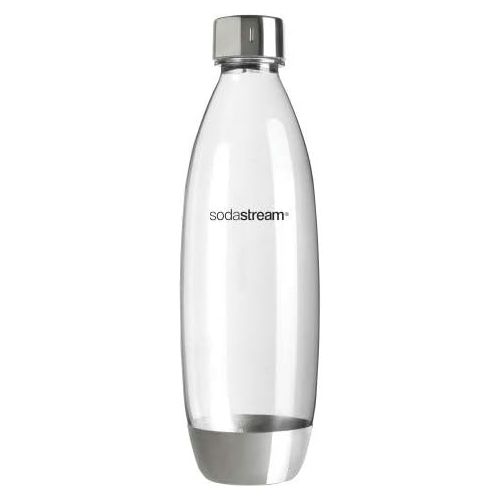 소다스트림 SodaStream Fuse PET-Flasche Ersatzflasche fuer SodaStream Wassersprudler mit Einklick-Mechanismus, 1L, mit Edelstahlelementen