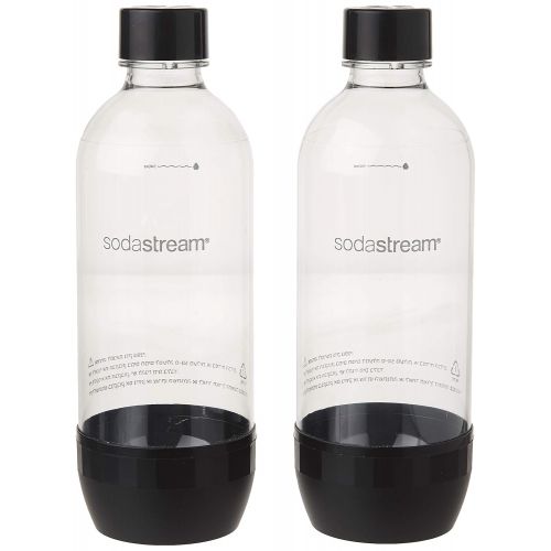 소다스트림 SodaStream DuoPack Ersatzflaschen fuer alle gangigen Sodastream Wassersprudler mit Kunststoff-Flaschen mit Schraubgewinde, 2x 1 L PET-Flasche