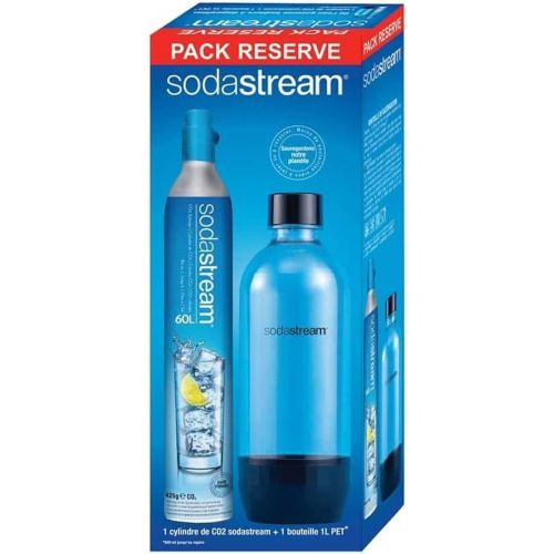 소다스트림 Sodastream 4052003330-12/18 Zusatzlicher C02-Zylinder + 1 PET-Flasche 1L schwarz