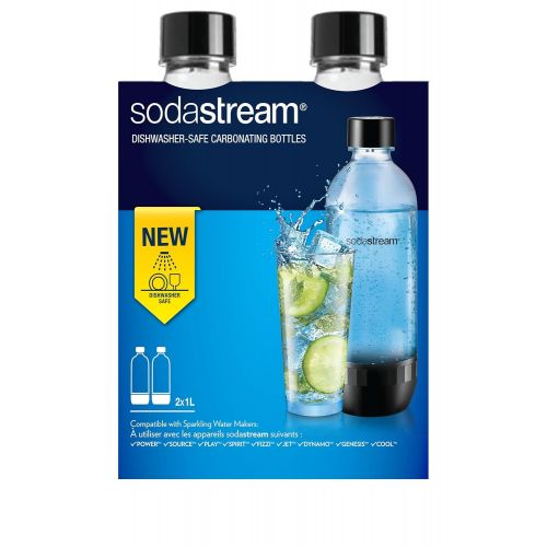 소다스트림 [아마존 핫딜]  [아마존핫딜]SodaStream Sodastream 2Flaschen 1 Liter spuelmaschinenfest, Kunststoff, transparent