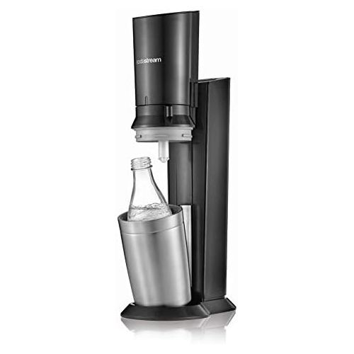 소다스트림 Visit the sodastream Store SodaStream Crystal 2.0 soda maker set promopack with CO2 cylinder, 2x glass carafes, 2x drinking glasses, titanium