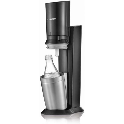 소다스트림 Visit the sodastream Store SodaStream Crystal 2.0 soda maker set promopack with CO2 cylinder, 2x glass carafes, 2x drinking glasses, titanium