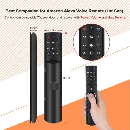  [아마존 핫딜]  [아마존핫딜]SofaBaton F2 Universal Remote Attachment for Amazon Fire TV Streaming Player with Power Volume and Mute Buttons (New Model, Alexa Voice Remote Not Included)