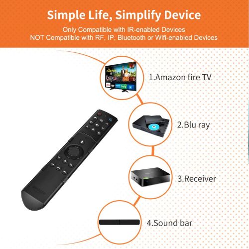  [아마존 핫딜]  [아마존핫딜]SofaBaton F2 Universal Remote Attachment for Amazon Fire TV Streaming Player with Power Volume and Mute Buttons (New Model, Alexa Voice Remote Not Included)