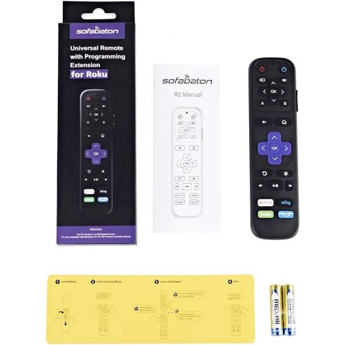  [아마존베스트]SofaBaton Universal IR Remote Replacement for Roku Streaming Player with 13 Extra Learning Buttons to Control TV Soundbar Receiver All in One (for Roku 1 2 3 4 Premier+ Express+ Ultra,NOT fo