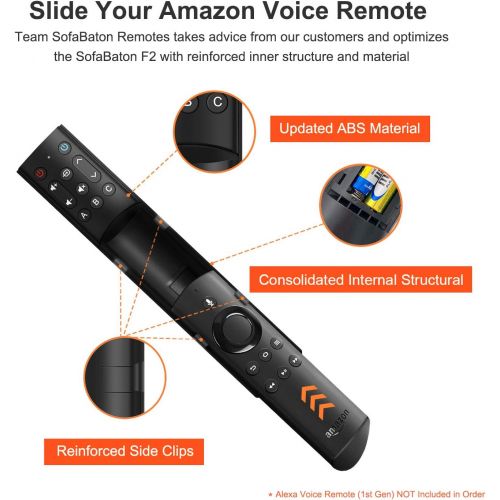  [아마존베스트]SofaBaton Remotes SofaBaton F2 Universal Remote Attachment for Amazon Fire TV Streaming Player with Power Volume and Mute Buttons (Updated 2019 Version, Alexa Voice Remote Not Included)