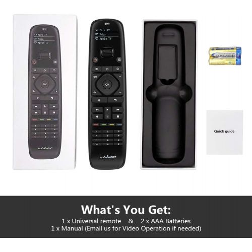  Updated SofaBaton U1 Universal Remote with OLED Display and Smartphone APP, All in One Universal Remote Control for up to 15 Entertainment Devices, Compatible with Smart TVs/DVD/ST