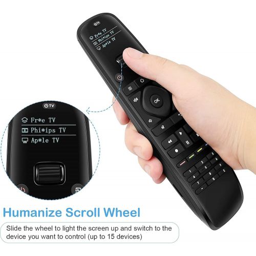  SofaBaton U1 Universal Remote with Smart APP & OLED Display & Macro Button, Harmony Remote Replace up to 15 Entertainment Devices, Compatible Over 6000 Brands TVs/DVD/STB/Projector