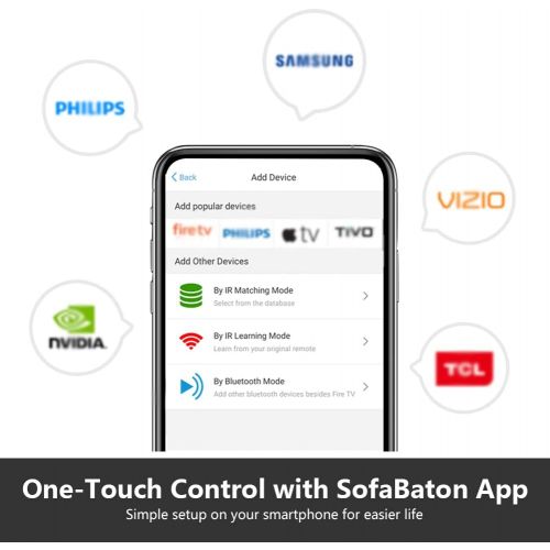  [아마존베스트]Updated SofaBaton U1 Universal Remote with OLED Display and Smartphone APP, All in One Universal Remote Control for up to 15 Entertainment Devices, Compatible with Smart TVs/DVD/ST