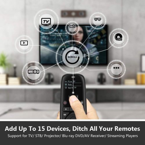  [아마존베스트]Updated SofaBaton U1 Universal Remote with OLED Display and Smartphone APP, All in One Universal Remote Control for up to 15 Entertainment Devices, Compatible with Smart TVs/DVD/ST