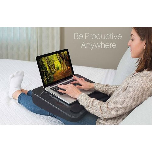  [아마존베스트]Sofia + Sam All Purpose Lap Desk Bed Table with Memory Foam - Work from Home - Laptop Lap Tray Desk - Travel Portable Desk - Great for Reading Writing Coloring on Bed Couch - Wrist