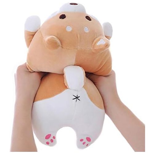 [아마존베스트]Sofipal Shiba Inu Dog Plush Pillow, Cute Soft Corgi Stuffed Animals Doll Toys Gifts for Valentine, Christmas, Birthday, Bed, Sofa Chair (Brown Round Eye, 13.5in)