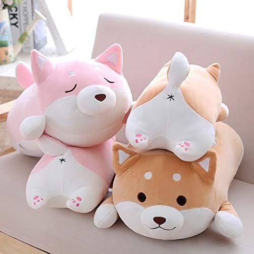  [아마존베스트]Sofipal Shiba Inu Dog Plush Pillow, Cute Soft Corgi Stuffed Animals Doll Toys Gifts for Valentine, Christmas, Birthday, Bed, Sofa Chair (Brown Round Eye, 13.5in)