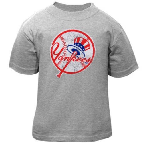  Soft as a Grape New York Yankees Toddler Ash Distressed Logo T-shirt